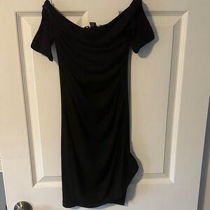 Forever 21 Black Off-Shoulder Mini Dress